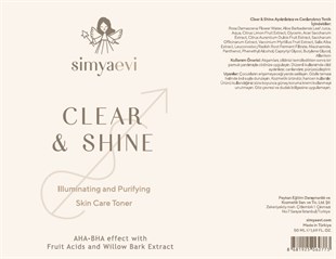 Clear&Shine Aydınlatıcı ve Canlandırıcı Tonik - Simya Evi - Cilt Bakımı