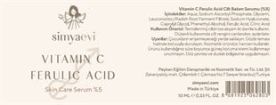 Vitamin C Ferulic Acid Cilt Bakım Serumu (%5) - Simya Evi - Cilt Bakımı